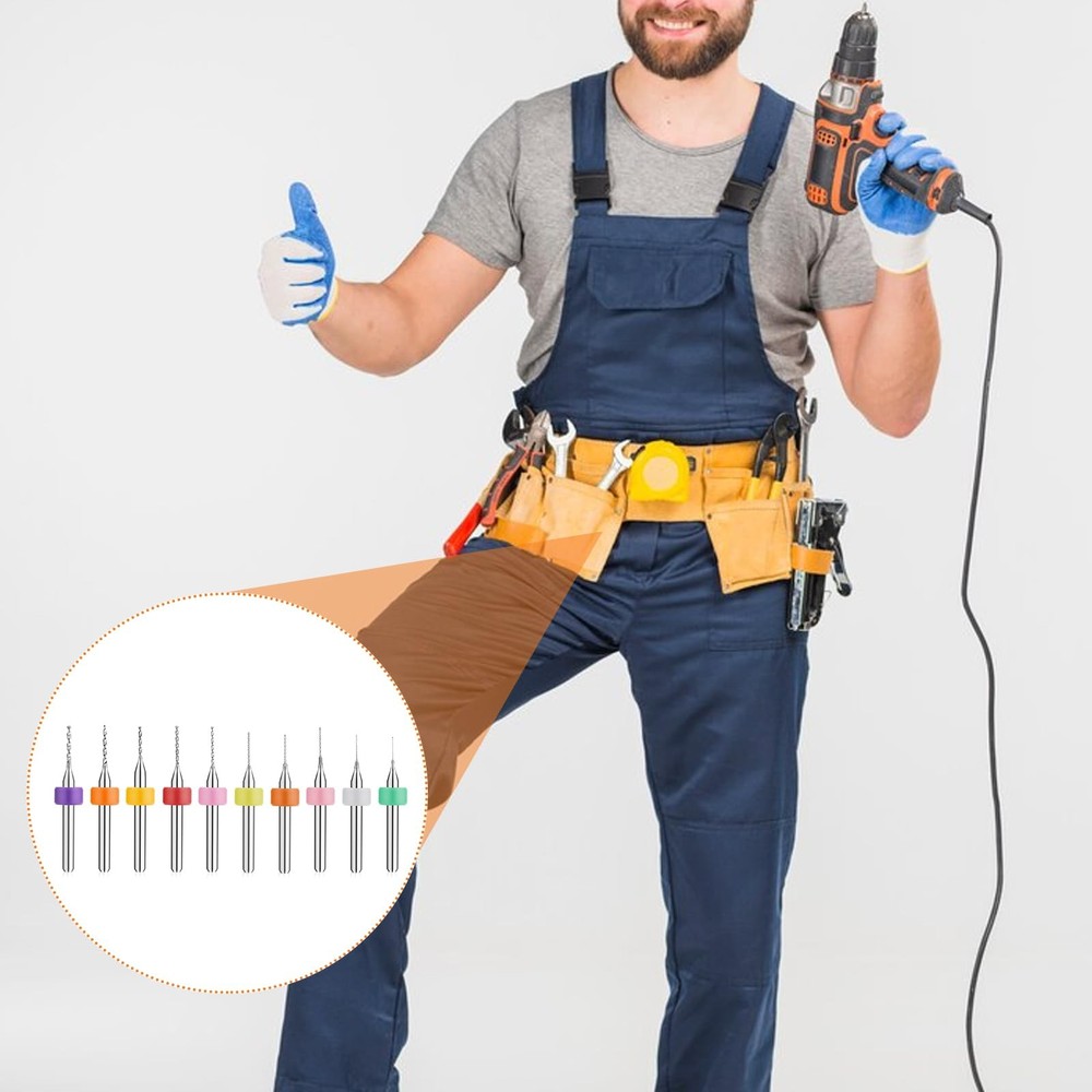 20 Pcs Micro Drill Bit Set, 0.3-1.2mm Shank Tungsten Carbide Small Drill Bits...