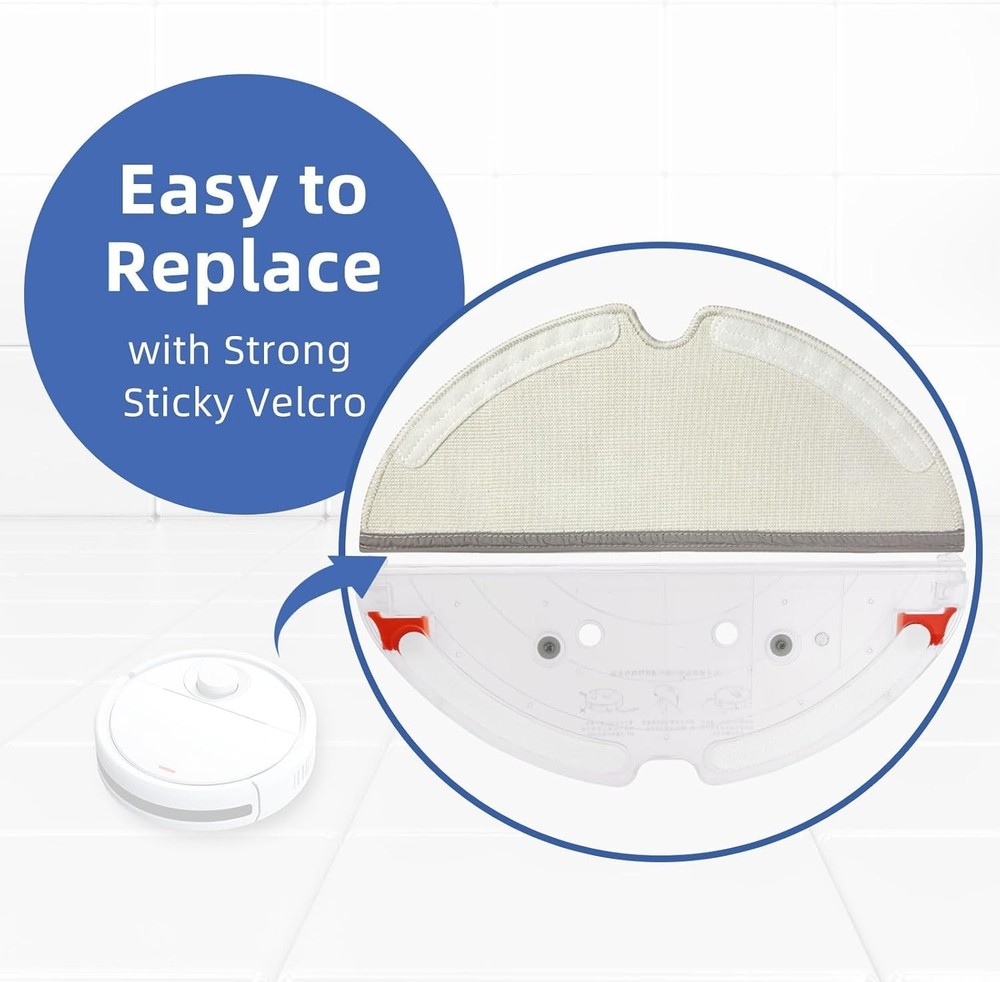 Replacement Spare Microfiber Mop Cloth Pad Compatible With Roborock Q7 Max, Q...