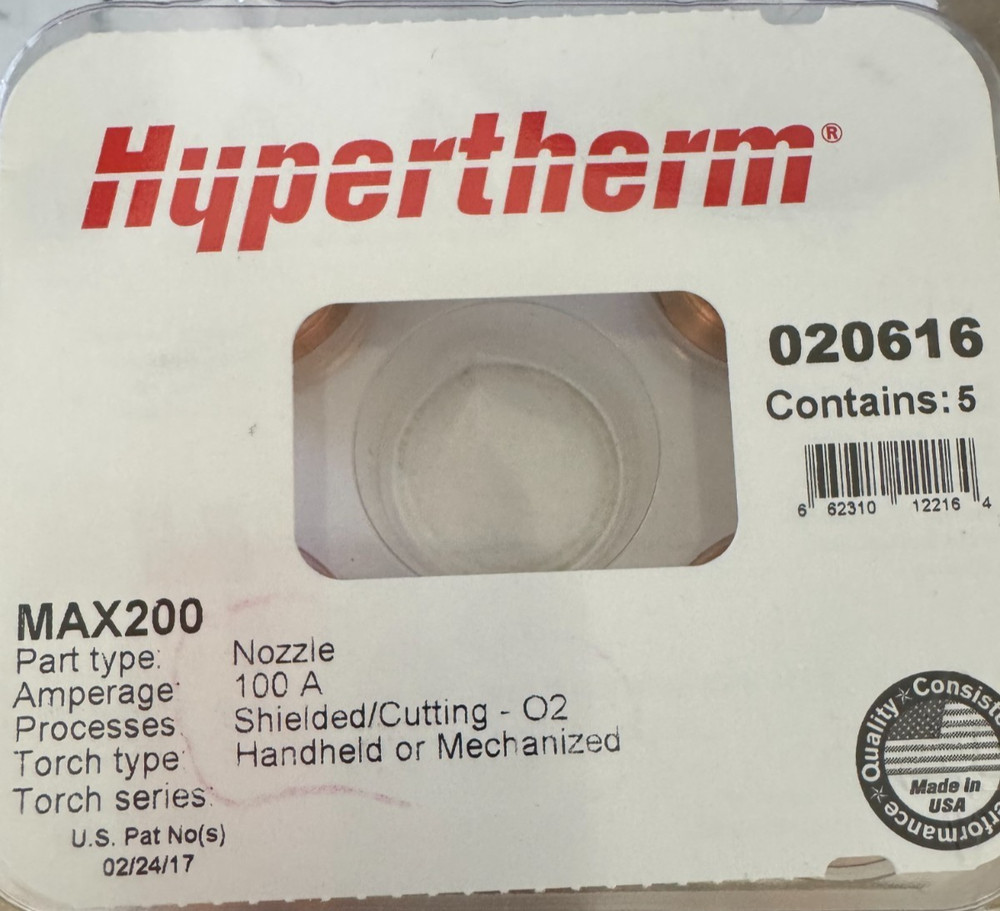 Hypertherm 020616 Shield Cap Plasma Cutter Consumable Used/Tested