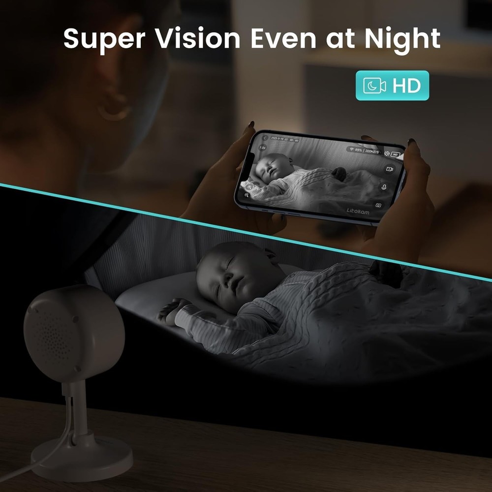 Stay Connected: 2K Night Vision Indoor Camera with Motion Alerts & App Access