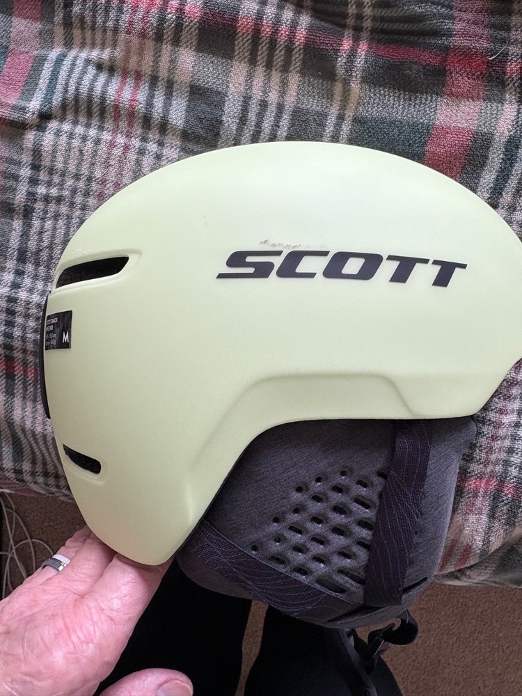 scott track ski helmet medium acid yellow