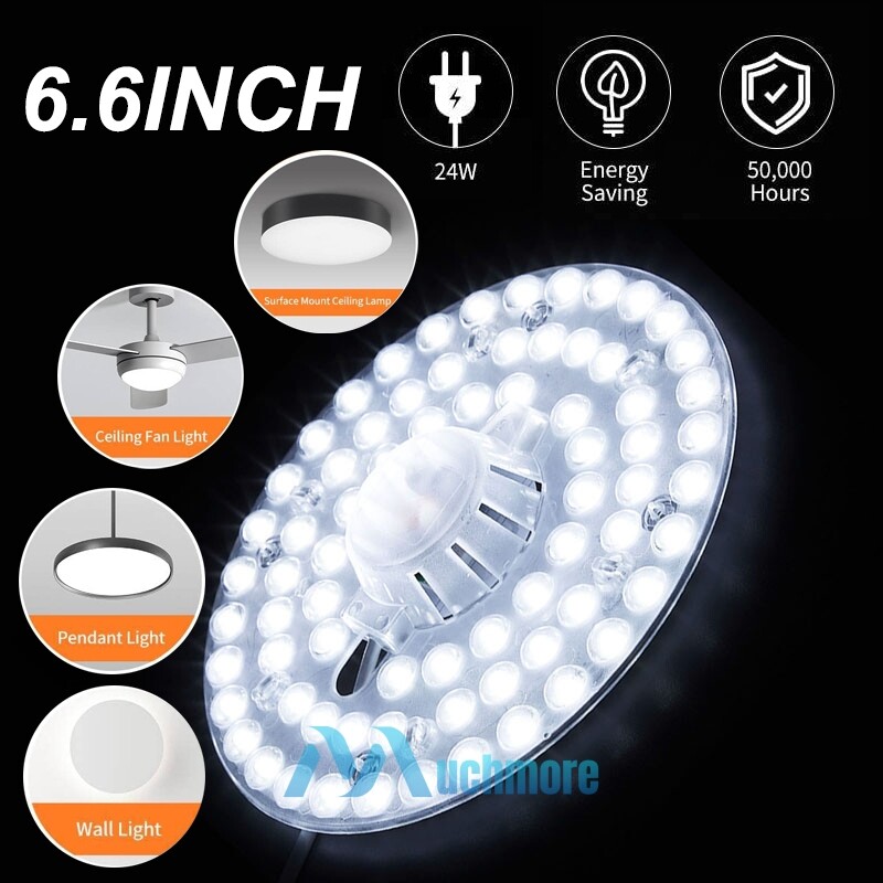 10PCS 24W 6500LM Ceiling LED Light Replacement Engine Retrofit Ceiling Fan Light