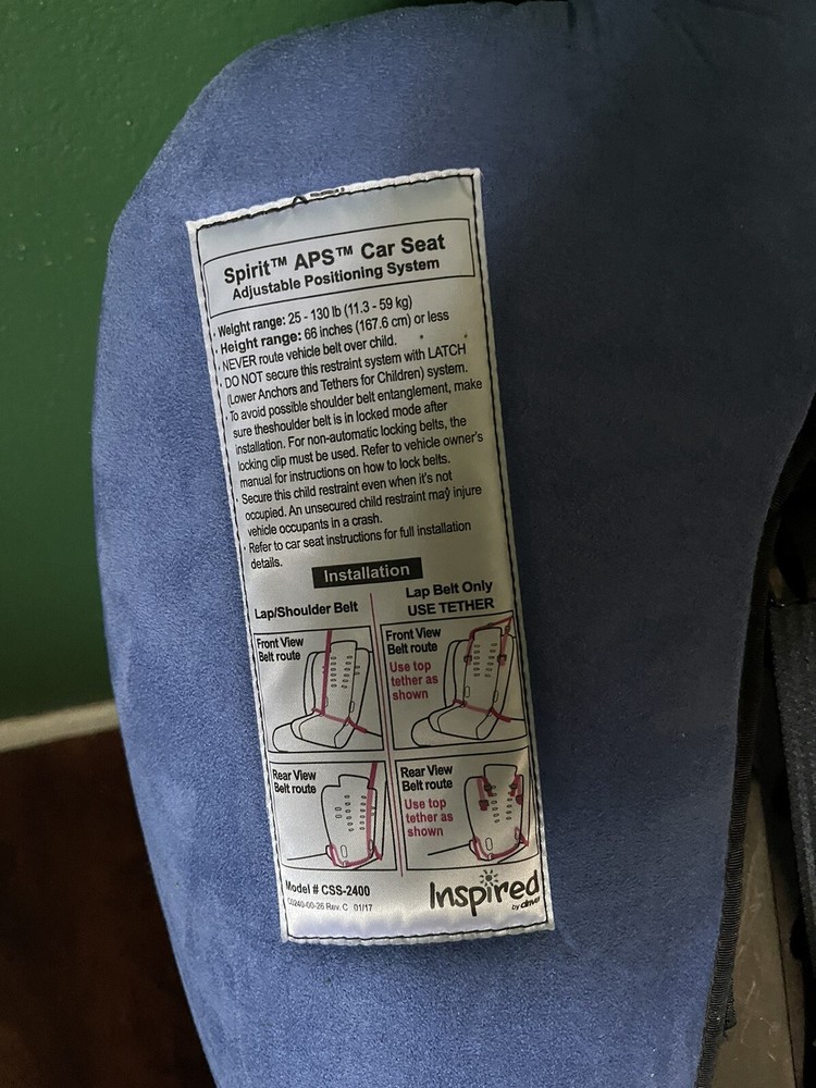 Spirit APS Special Needs Car Seat