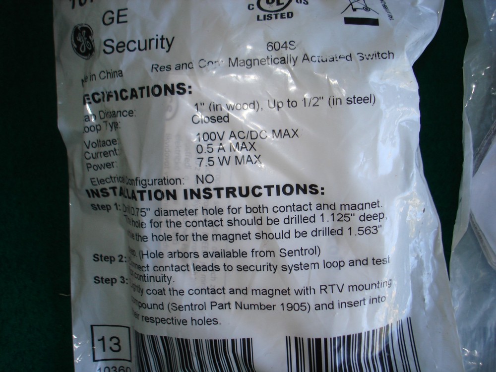 GE MAGNETICALLY ACTUATED DOOR POSITION SWITCH (4)