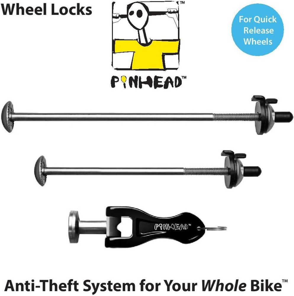 Bicycle Locking Skewer Set, 2 Pack, Silver (PH-110)