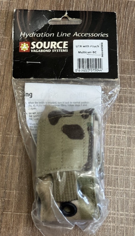 SOURCE TACTICAL HYDRATION SYSTEM HOSE RAPID REFILL ADAPTER UTA w. MULTICAM POUCH