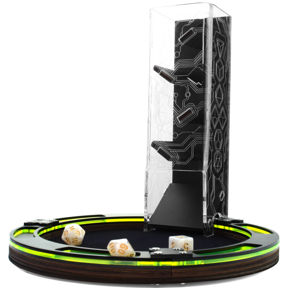 C4Labs 10" Tall Dice Tower - Hi-Tech Laser Etched
