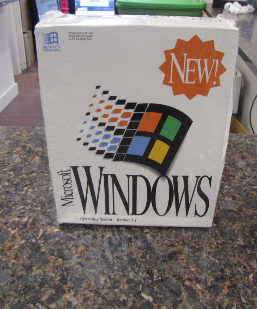 Vintage Microsoft Part 21673 Windows Operating System Version 3.1 – New Sealed