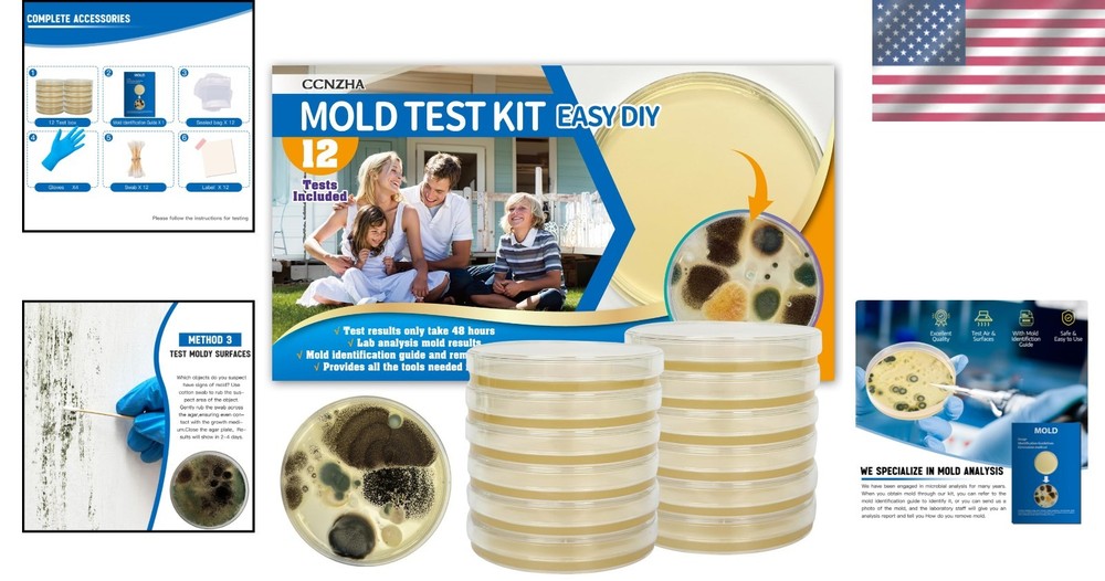 Mold Assessment Kit - Complete 12 Set for Safe Indoor Environment at Home