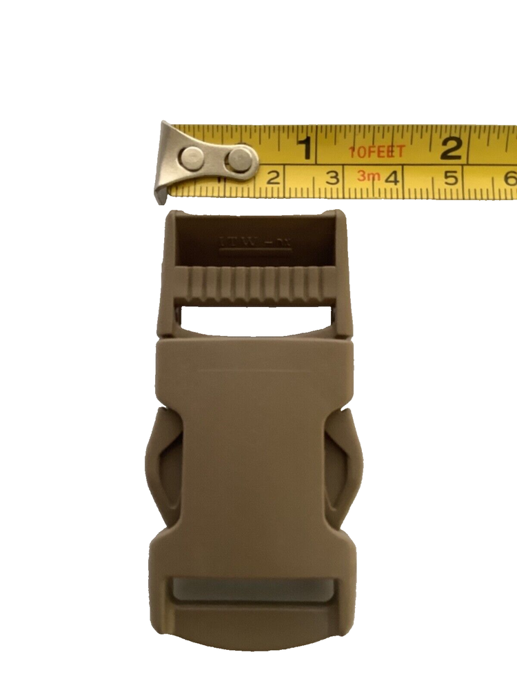 4 ITW Nexus 25mm Buckle Quick Release Backpack Webbing Strap Plastic Clip Tan