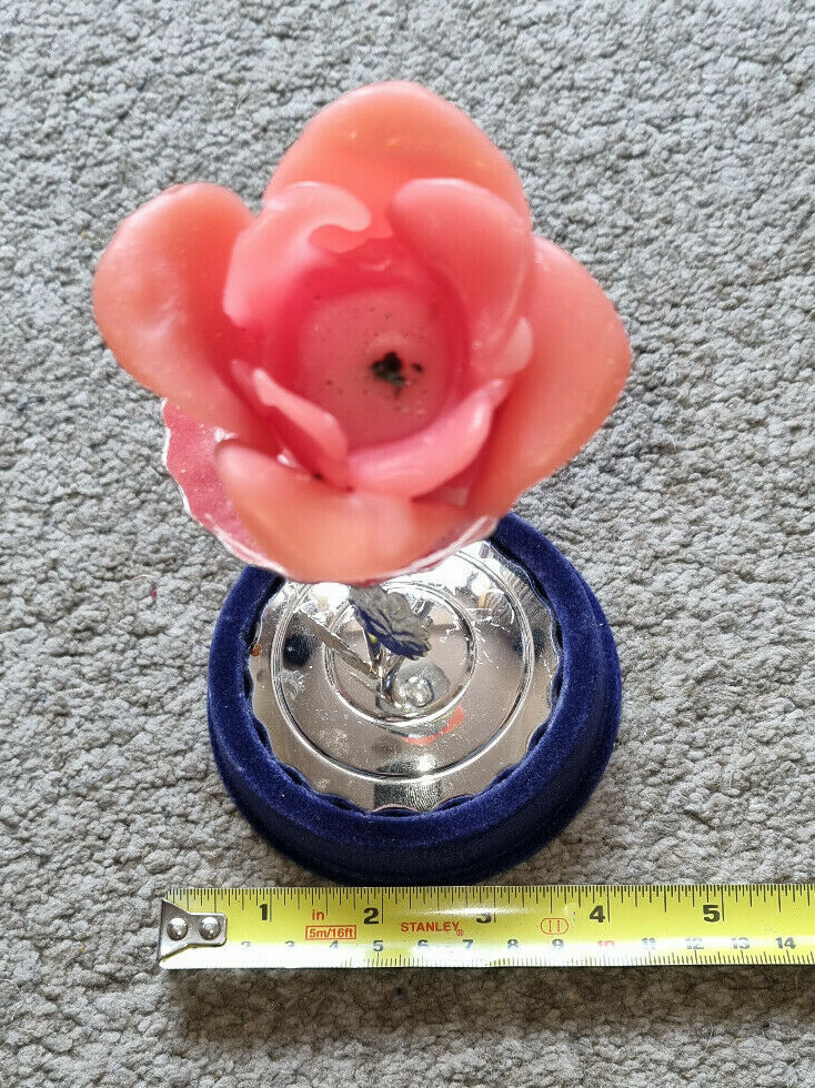 Silver Plated Queen Anne Rose Candlestick