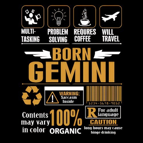 Born Gemini Multi-Tasking Problem Solving Requires coffee Zodiac Sign-MAGNET