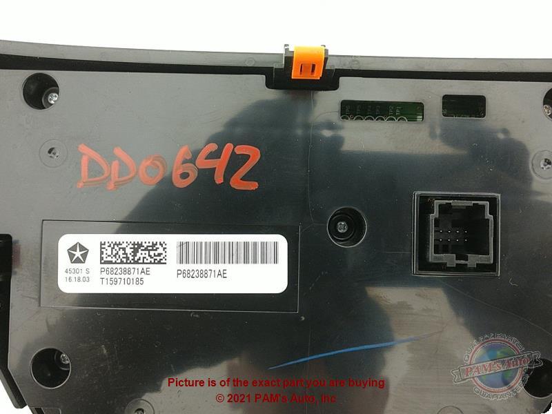Used A/C Selector Switch fits: 2017 Chrysler Pacifica front 3 zone temperature c