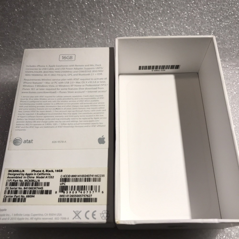 2 Empty Apple iPhone 12 Boxes 64GB Black - 1 iPhone 3 empty box EUC