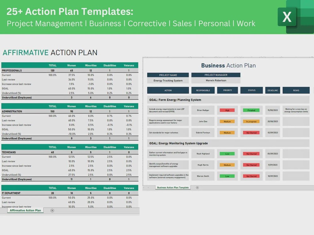 25+ Action Plan Templates Excel | Project, Business, Personal, Sales & Strategy