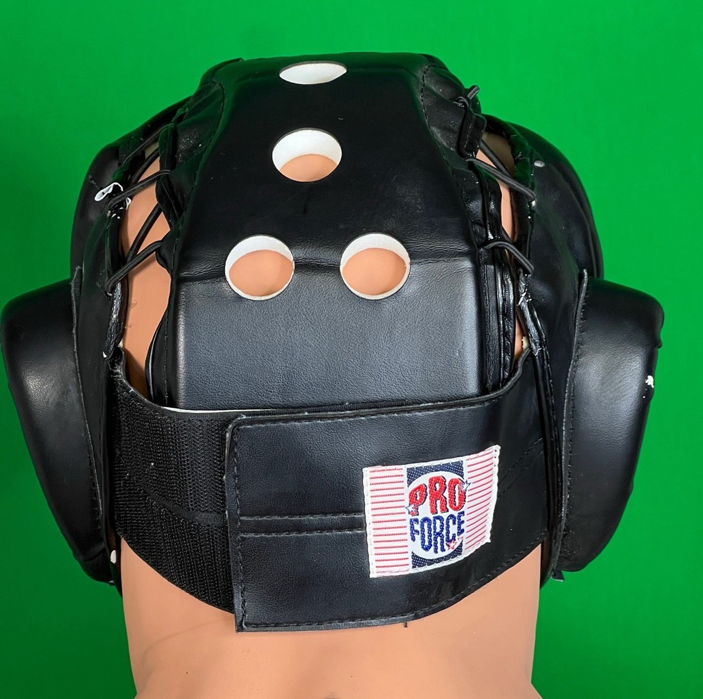 ProForce Headgear with Face Clear Cage in Black Medium Size Black