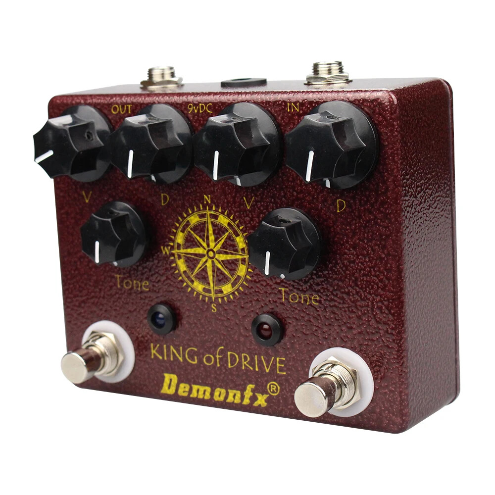 Demonfx King Overdrive Boost Guitar Effect Pedal OD/Clean Distortion Model LED