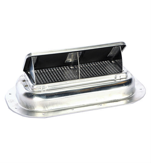 8 Inch x 12 Inch Two-Way Aluminum Pop-Up Ventilator w/ Screen, Mounting Gasket