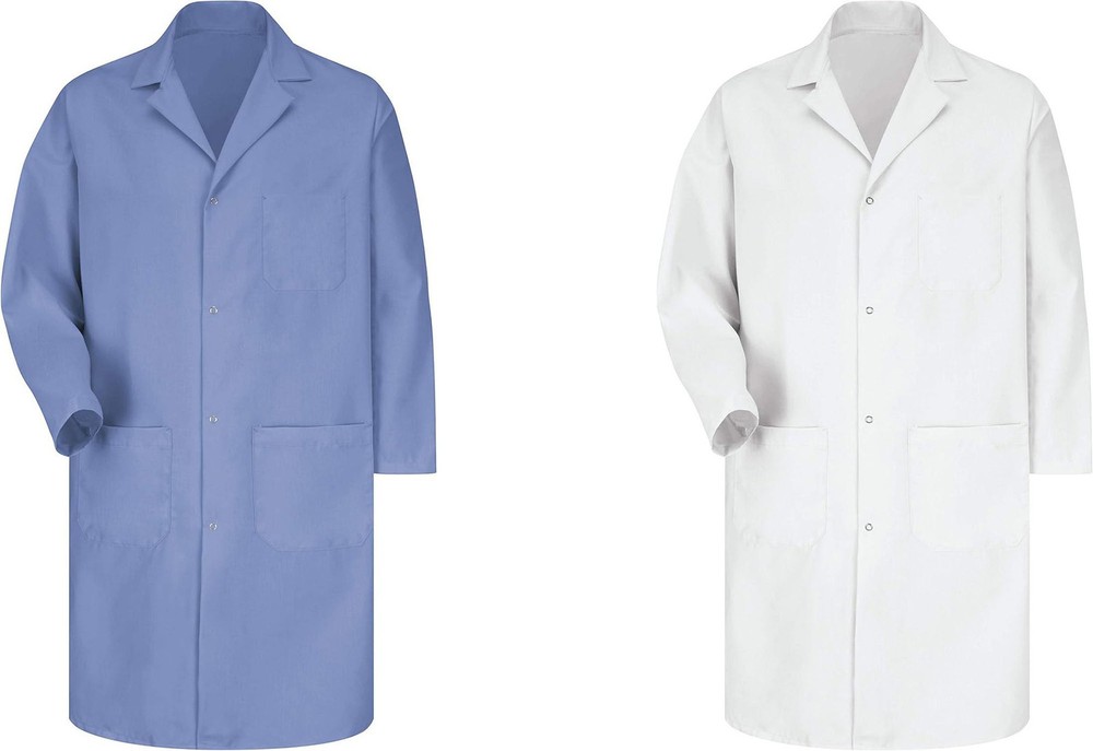Red Kap Men's Gripper-Front Lab Coat