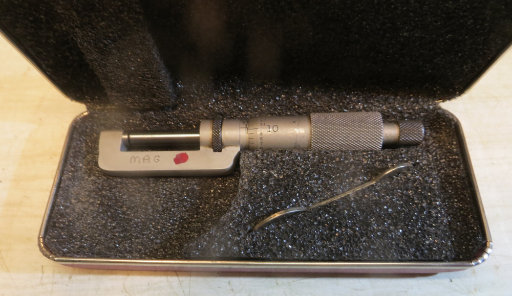 Starrett Hub Micrometer No. 228RL-1" with case