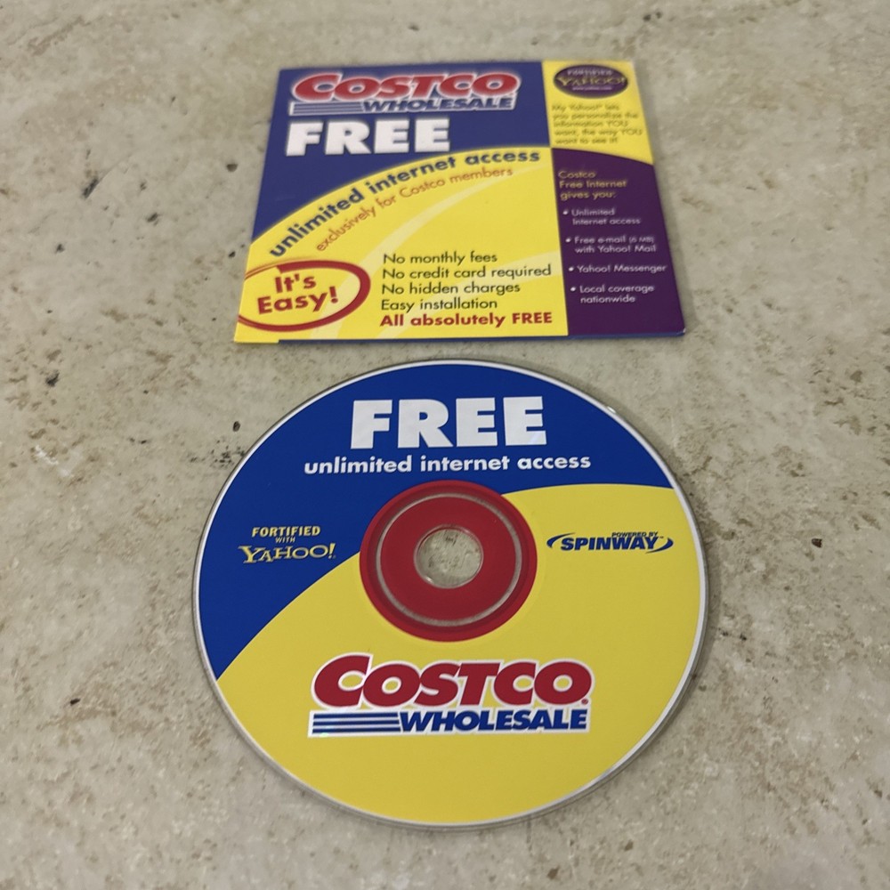 Vintage Costco Free Unlimited Internet Access CD-ROM, 2000