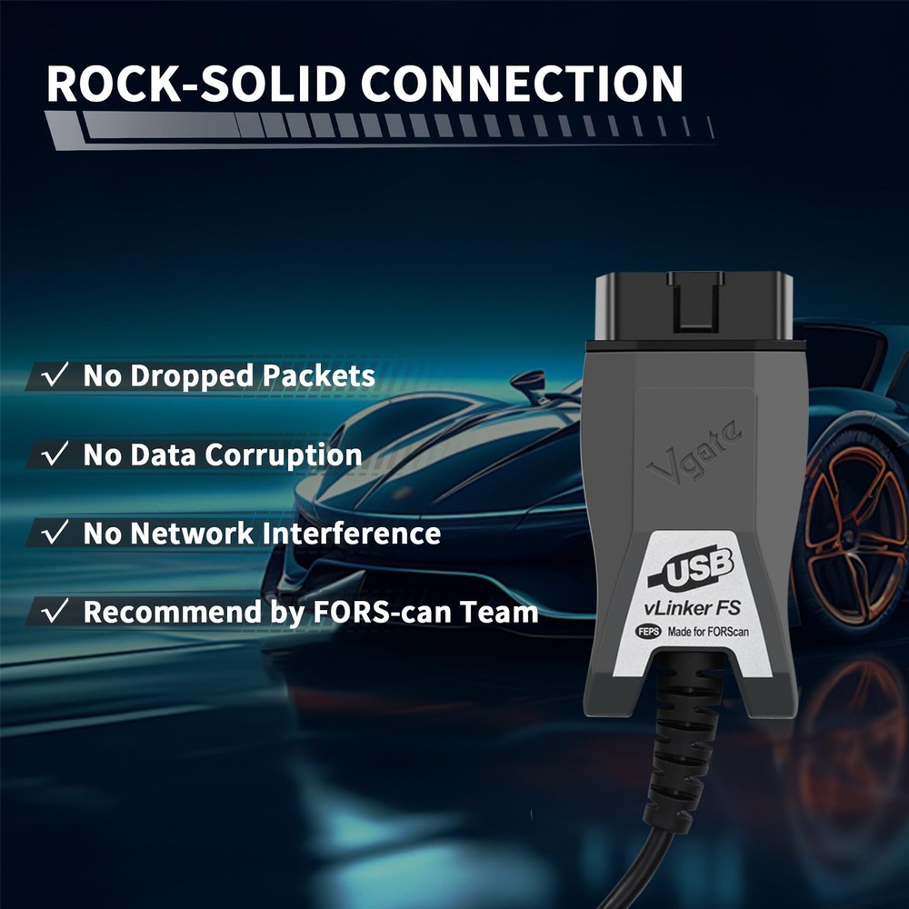 FS USB FORScan OBD2 Adapter for HS/MS-CAN Auto Switch Diagnostic Scanner Tool