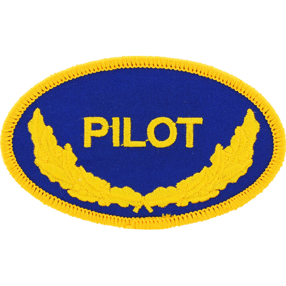NAVY OVAL PILOT Embroidered Shoulder Patch 3-1/2" (0196)
