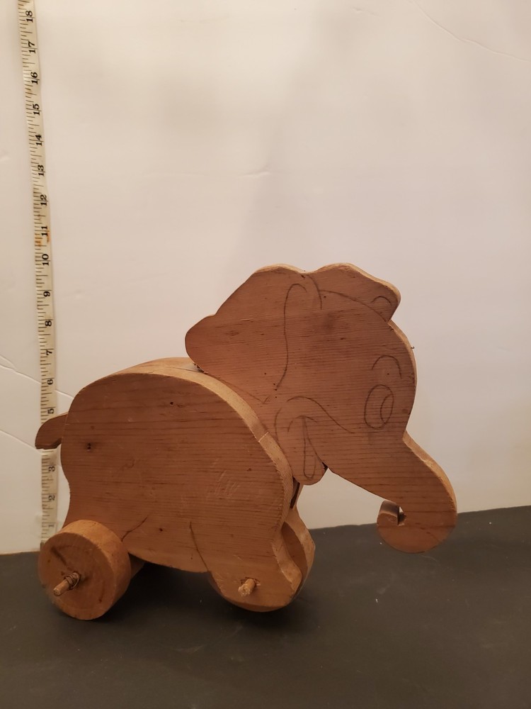 Vintage Wooden Elephant Pull Toy