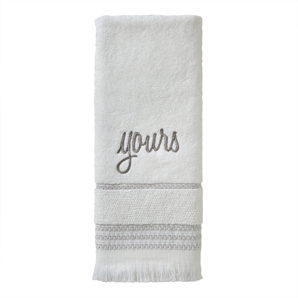 Yours & Mine Hand Towel Set White