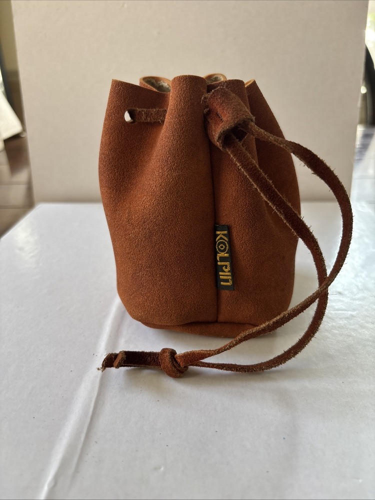 Kolpin BROWN LEATHER AMMO BAG POUCH ~ BLACK POWDER MUZZLELOADER ~