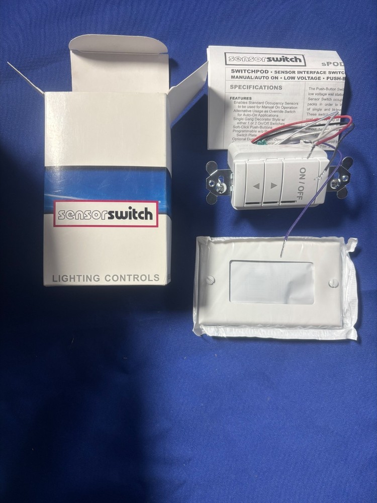 Acuity Control Sensor Switch SPODM D SA WH. Occupancy Controlled Dimming.