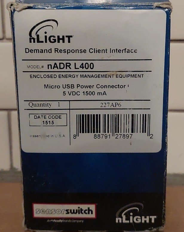 Acuity nLight NADR L400 Demand Response Client Interface