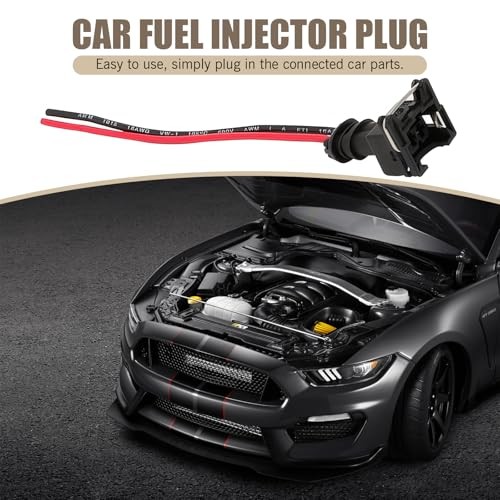 Car Fuel Injector Connector, Standard Specification Injector Socket 4 PCS Black