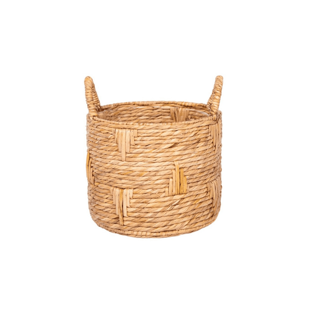 Athena 12" Round Bulrush Basket Planter
