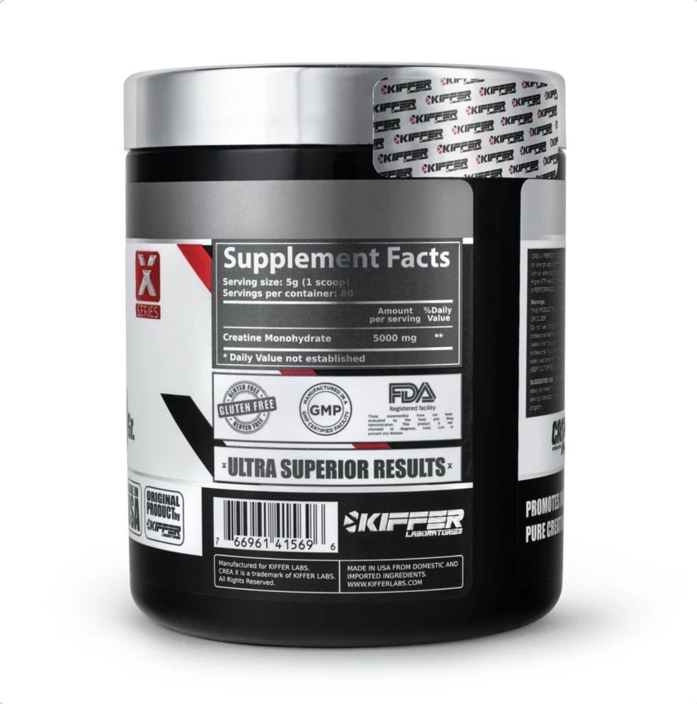 Monohydrate Creatine X Performance Kiffer Laboratories 400grams 80 Servings