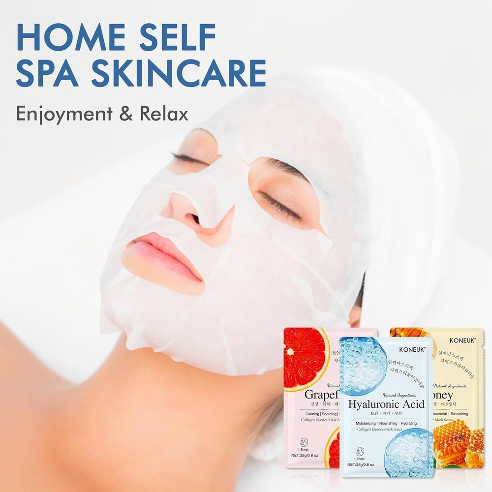 Gift-Ready 9 Pack Face Masks – Plant-Based Profound Hydration for All Skin Types
