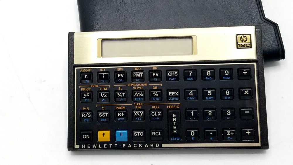 HP 12C Financial Calculator + Case - Works