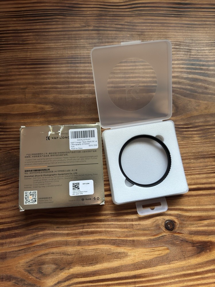 K&F 72mm Black diffusion Filter 1/4