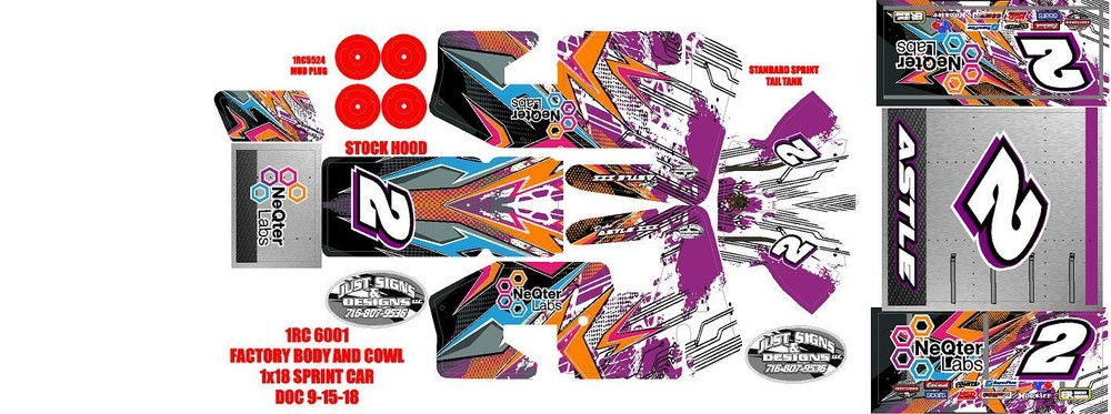 1RC SPRINT WRAP SCRIBBLE V1 THEME WRAP KIT