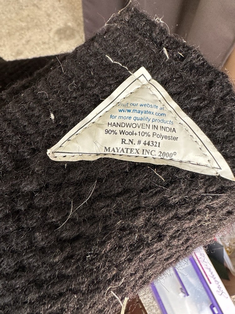 Western Show Blanket Black Wool