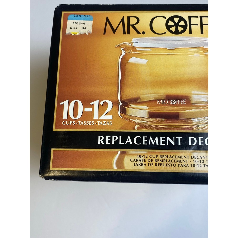 Vintage Mr. Coffee White Replacement Decanter 10-12oz. Open Box