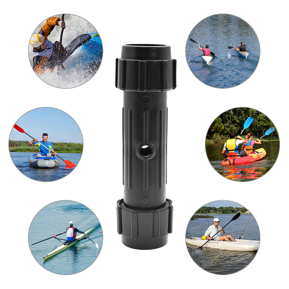 2 Pcs Paddle Connector Black Screwed Joint Fits for Kayak Canoe E4C6