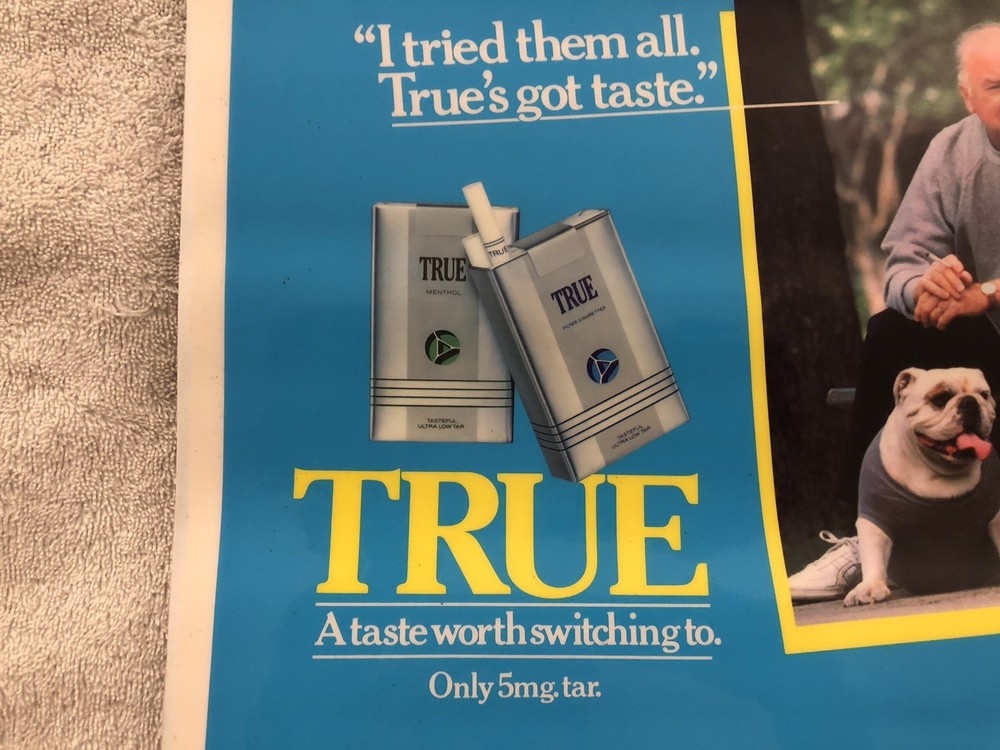 3 (three) True Cigarette Retail Store Counter Placemats