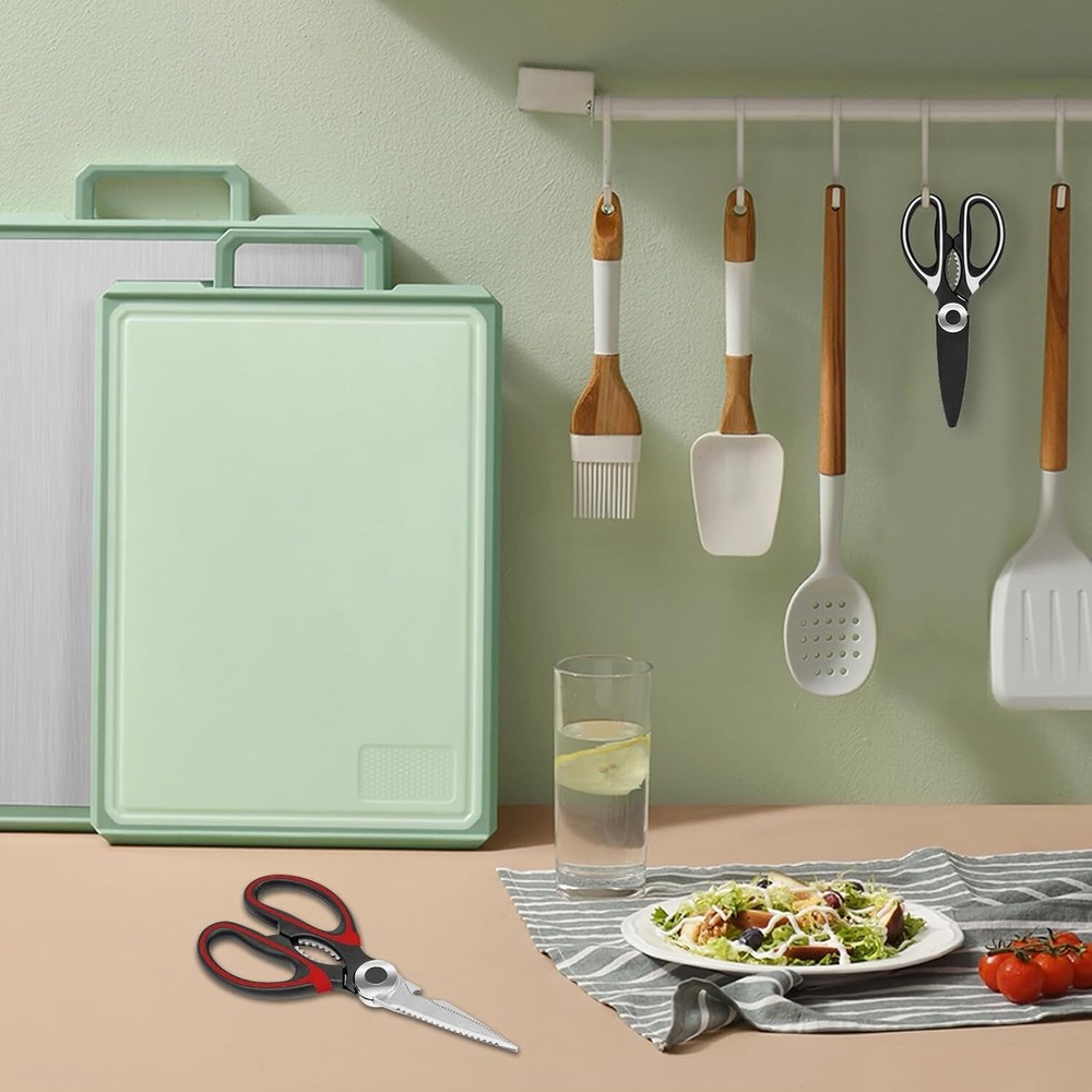 2 Pack, High-Quality Heavy-Duty Kitchen Scissors Multifunctional Sharp Shears