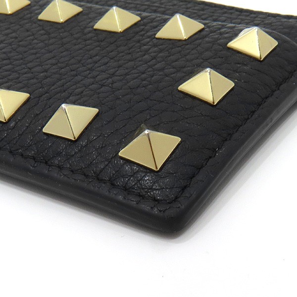Valentino Rockstud Black Leather Card Holder & Card Case