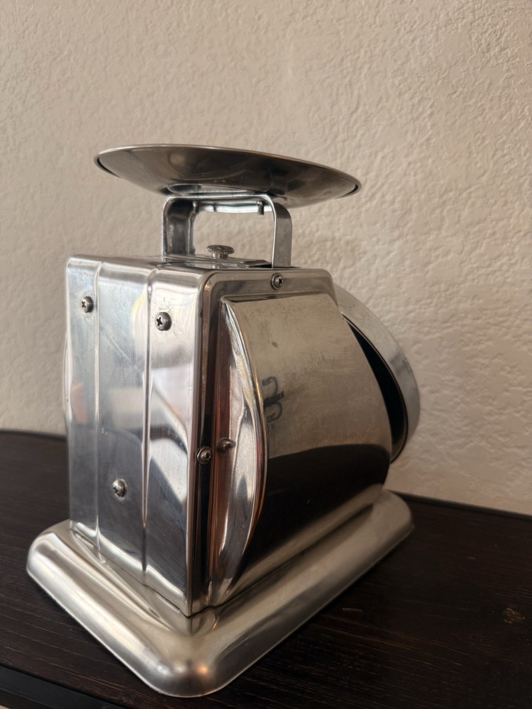 Typhoon Retro Mechanical Kitchen Scale 4kg 8lb Chrome Analog Dial