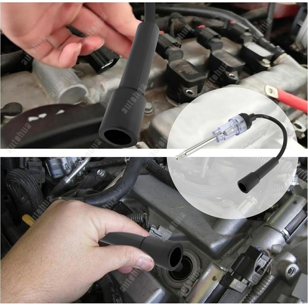 Spark Plug Tester w/ Indicator Lights Universal Ignition Coil Tester Tools 1Pcs