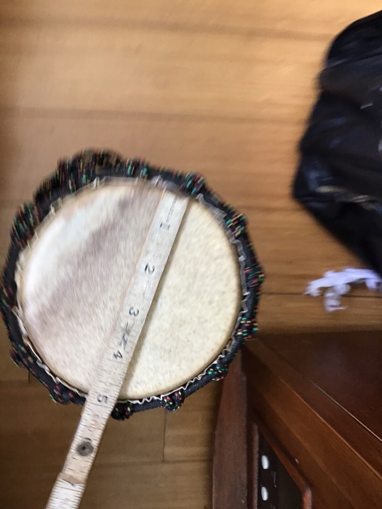 Djembe Beginner carved,10" tall, 5-6" head