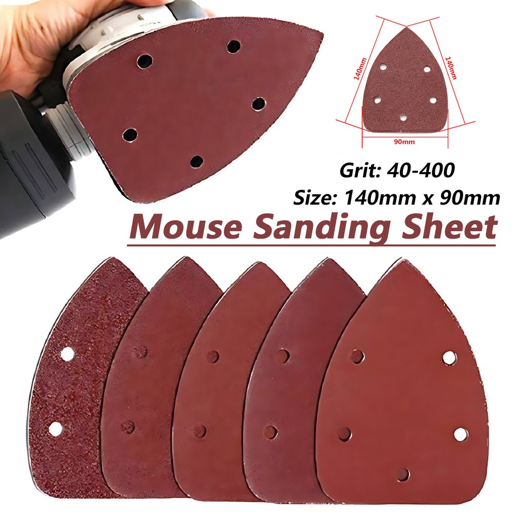 Mouse Sanding Sheets Mouse Palm Sander Sandpaper 40-400 Grit Sanding Paper