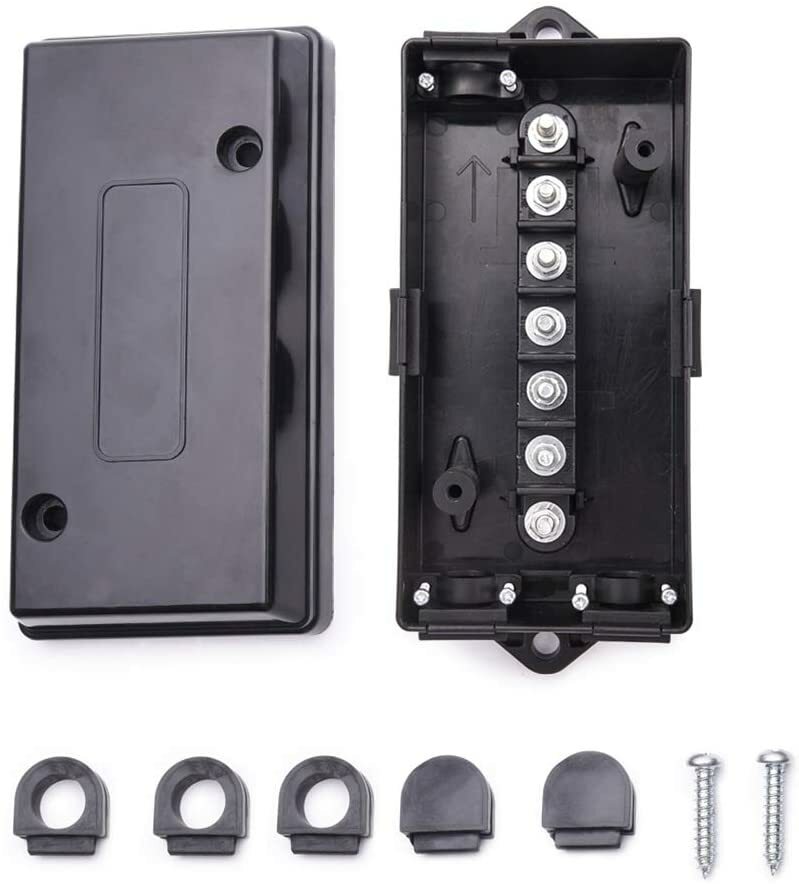 7 way Trailer Wire Junction Box Camper Truck weather proof RV Light cord plug